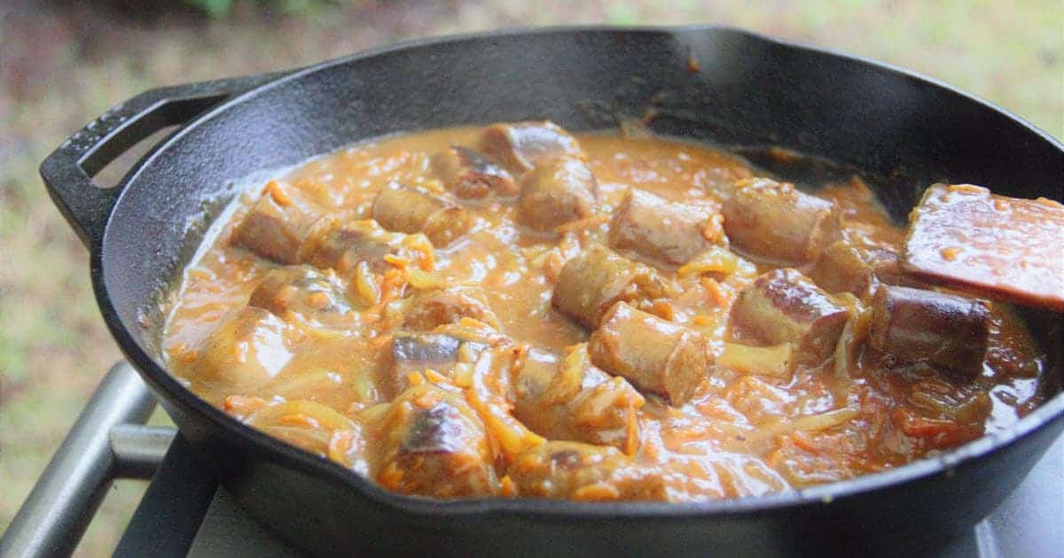 Curried Sausages | Bush Cooking