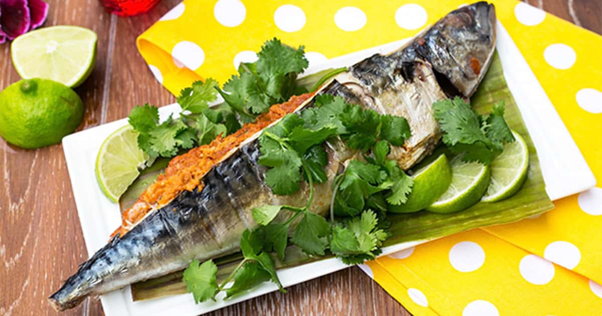 Stuffed Grilled Mackerel Bush Cooking