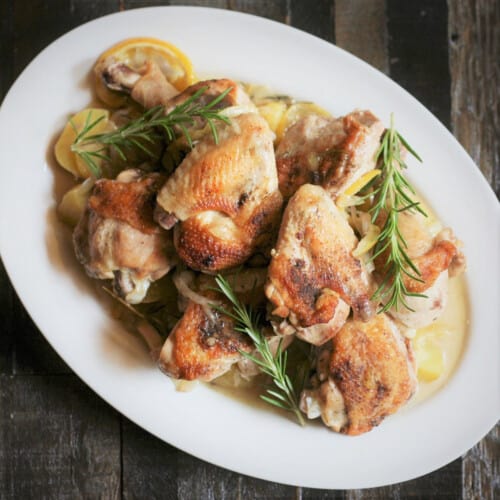 Dutch Oven Lemon Rosemary Chicken Bush Cooking