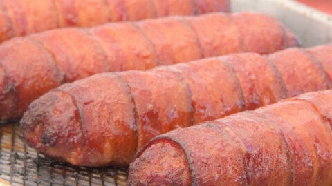 Bacon wrapped smoked sausage best sale