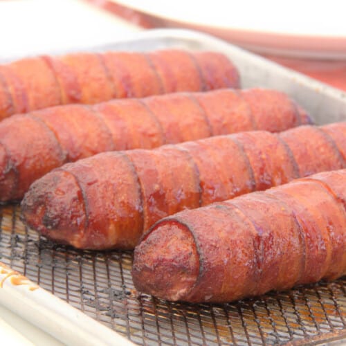 BaconWrapped Sausage Bush Cooking