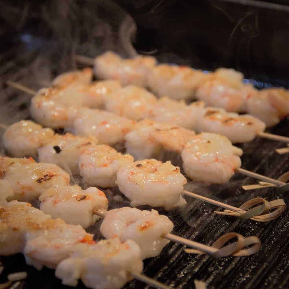 BBQ Prawn Skewers Bush Cooking