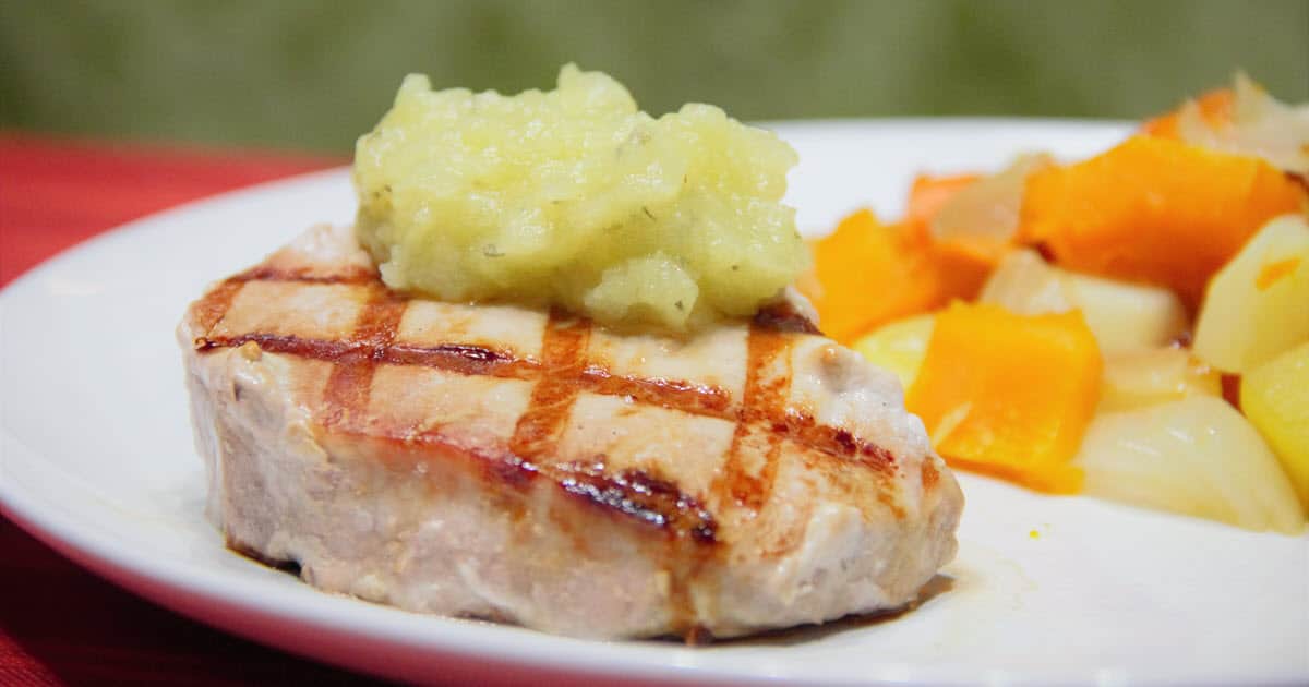 Pork Chop with Apple Sauce Bush Cooking