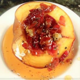 Bacon Stuffed Peaches
