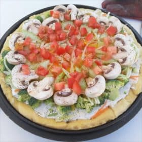 Dutch oven veggie pizza