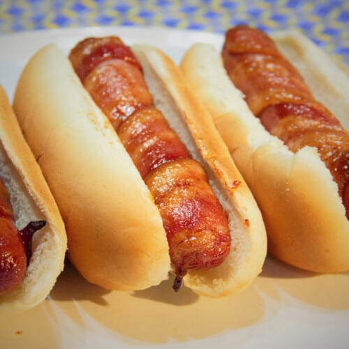 BaconWrapped Hot Dogs Bush Cooking