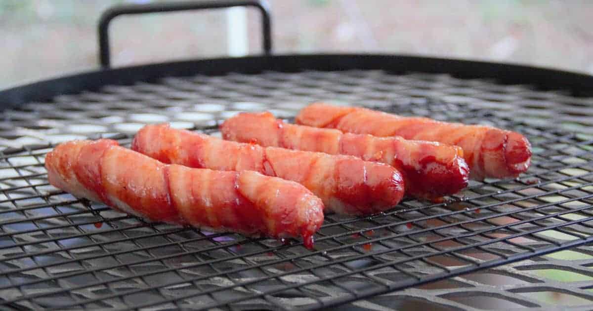 BaconWrapped Hot Dogs Bush Cooking