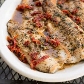 Charcoal Seared Trout Fillet with Sundried Tomato Brown Butter