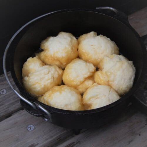 Camping Dutch Oven Chicken and Dumplings