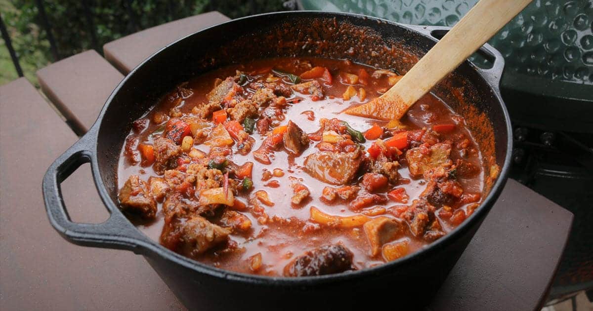 Dutch Oven Smoked Chili | Bush Cooking