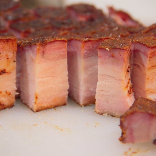 Candied Pork Belly Cubes Bush Cooking