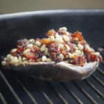 Stuffed Portobello Mushrooms with pine nuts and bacon