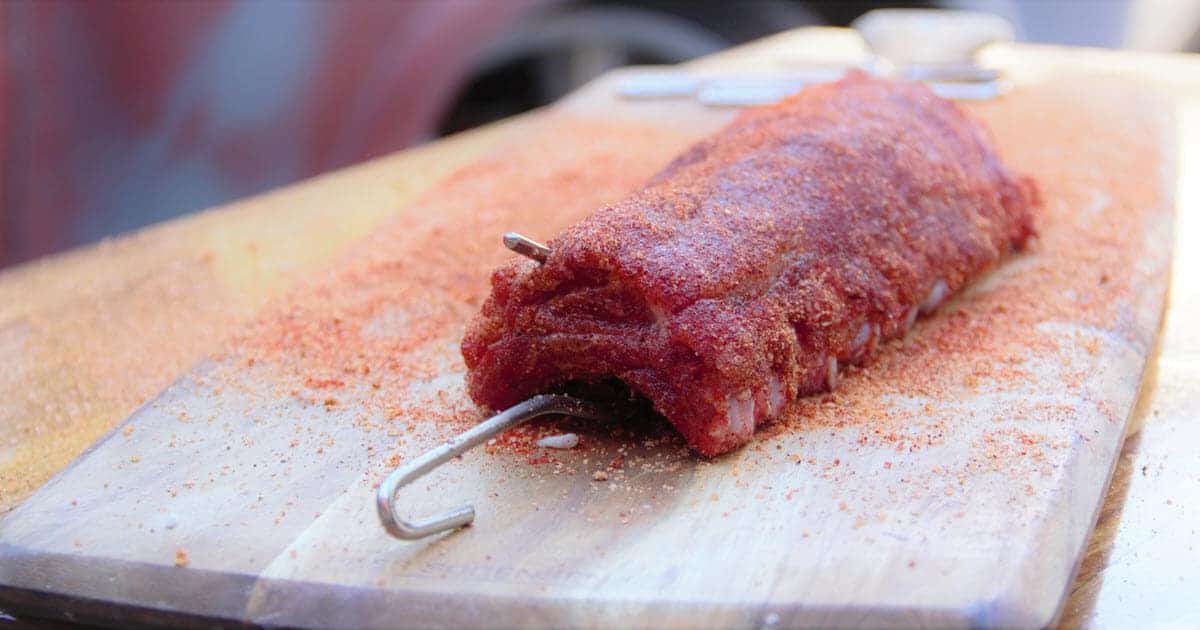 Hanging Pork Rib Sandwich | Bush Cooking