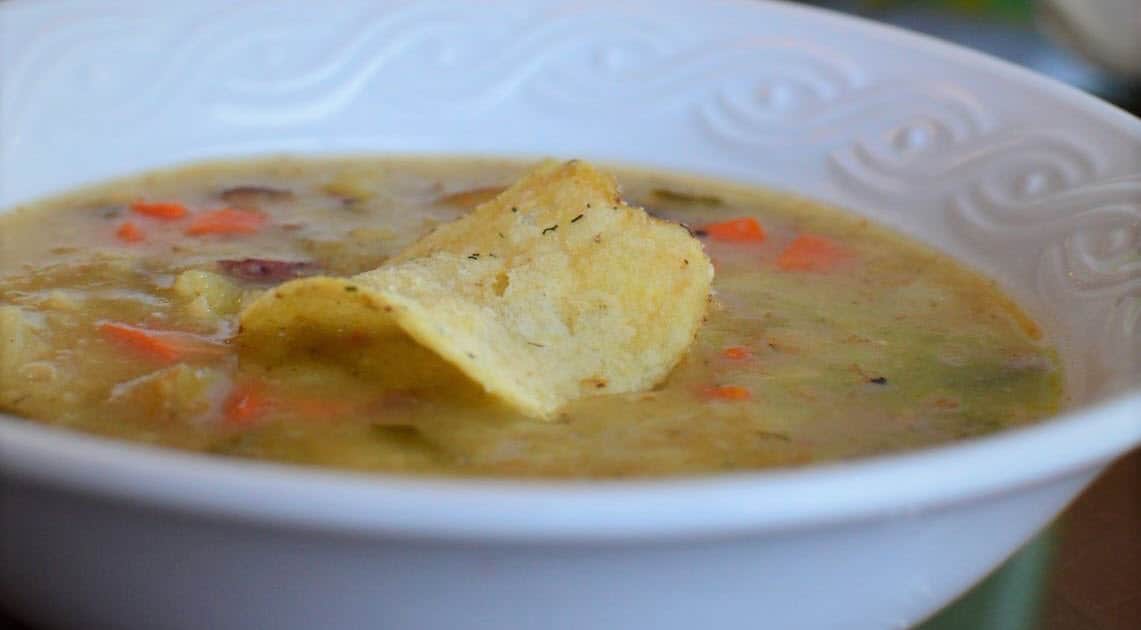 Dill Pickle Potato Chip Soup | Bush Cooking