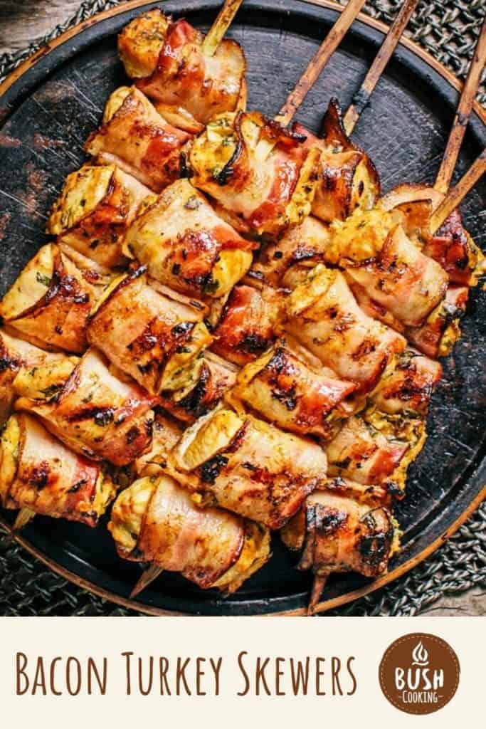 Bacon Turkey Skewers Bush Cooking