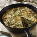 Cooked in a skillet this easy and healthy lime bean frittata is an easy bean recipe that is both healthy and tasty. #bushcooking #limebeans #frittata