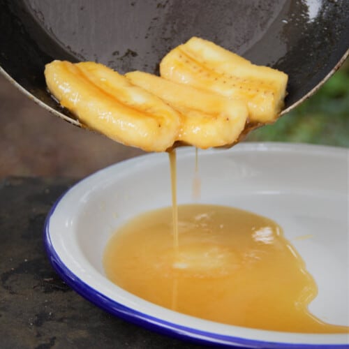 Flambé Bananas Bush Cooking