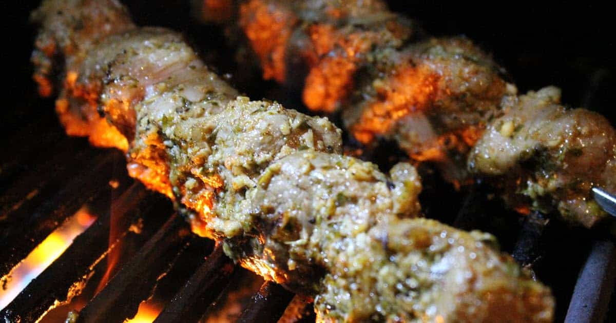 Lamb Souvlaki with Pita Bread | Bush Cooking