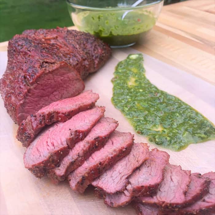 Smoked Tri Tip with Chimichurri Bush Cooking
