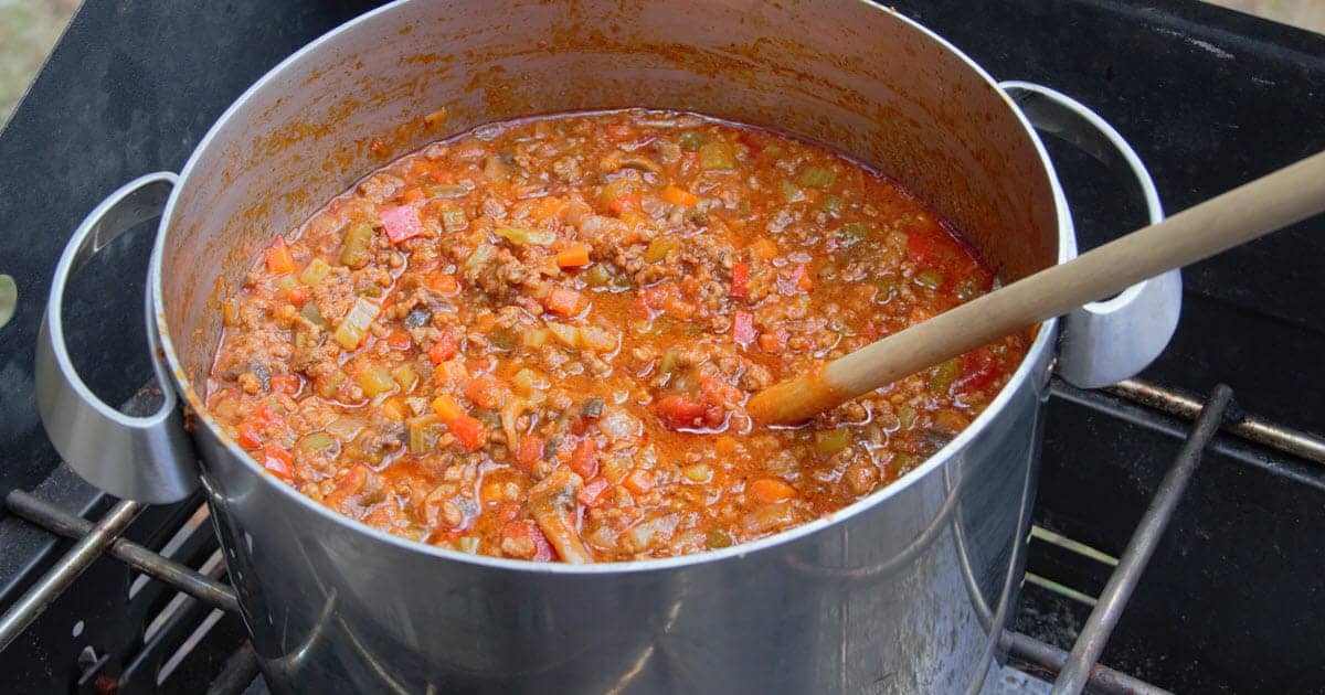 Camping Spaghetti Bolognese Bush Cooking