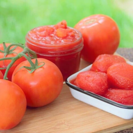 A range of tomato products ready for use