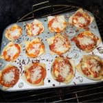 Cupcake tray with the lasagna cups in a barbecue.
