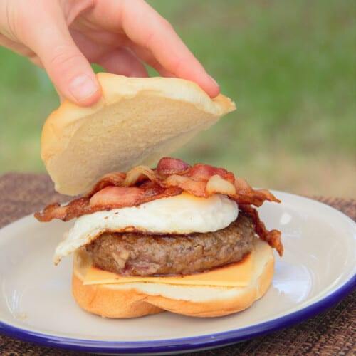 Grilled Sausage Breakfast Burger Bush Cooking