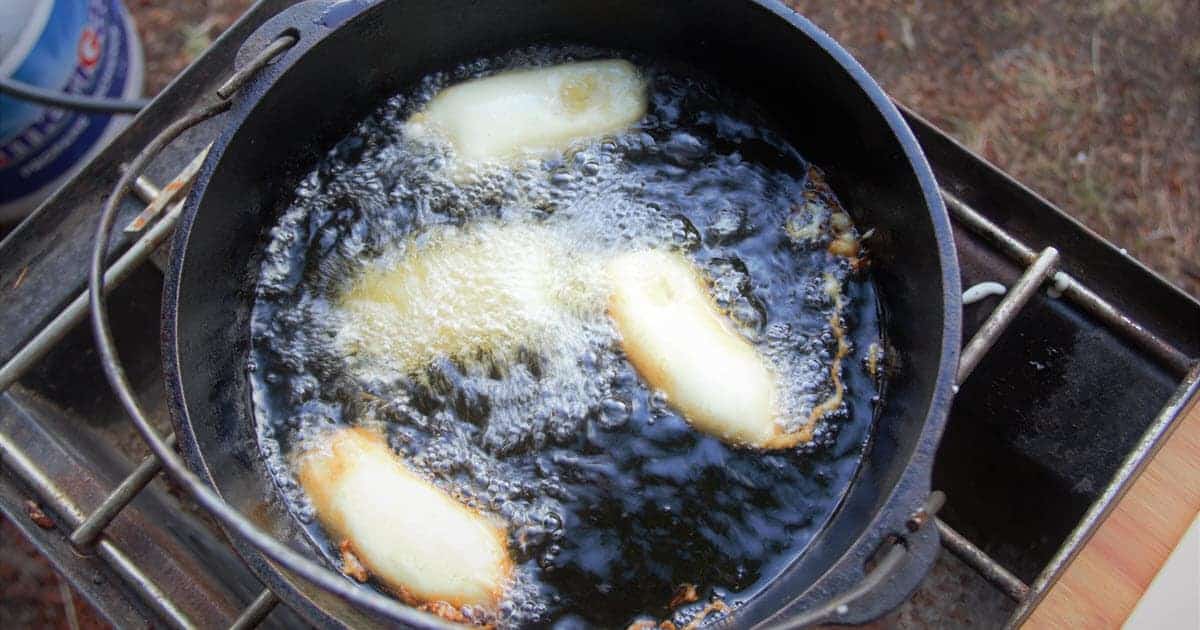 Dutch Oven Banana Fritter | Bush Cooking