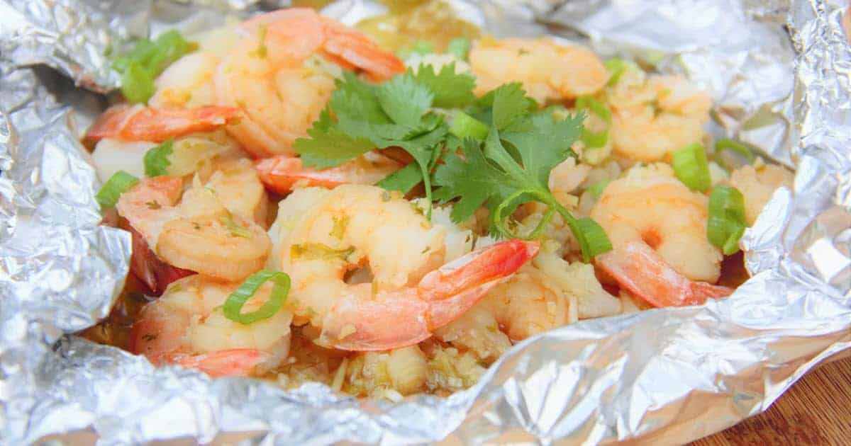 Asian Shrimp Foil Pack | Bush Cooking
