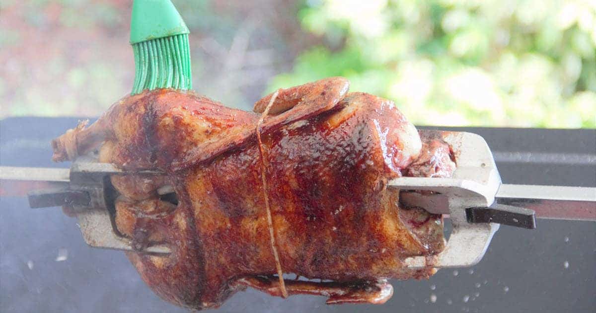Five Spice Glazed Rotisserie Duck | Bush Cooking