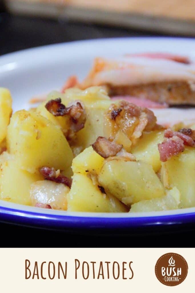 Dutch Oven Bacon Potatoes Bush Cooking