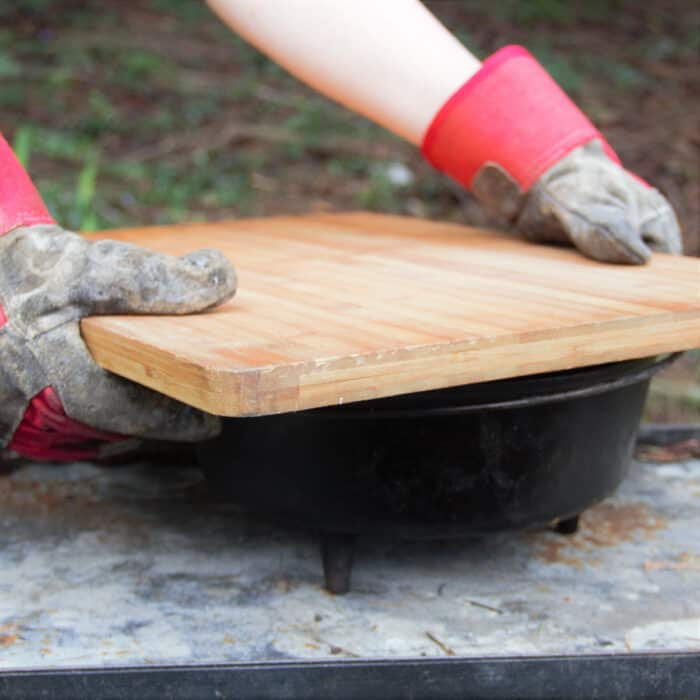 Dutch Oven Upside Down Pineapple Cake Bush Cooking