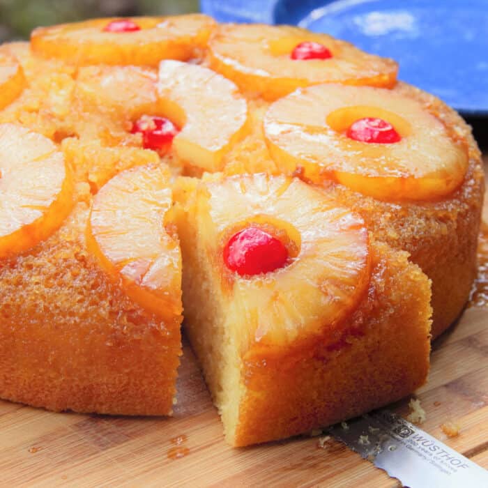 Dutch Oven Upside Down Pineapple Cake Bush Cooking