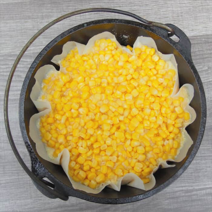 Savory Corn Dump Cake Bush Cooking