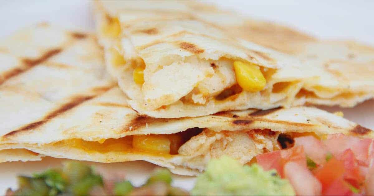 Grilled Chicken and Corn Quesadilla | Bush Cooking