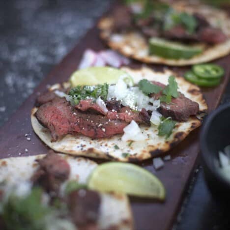 Grilled flank 2025 steak tacos