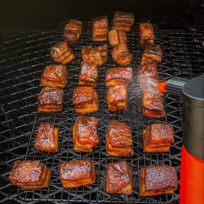 Smoked Pork Belly Bites Bush Cooking