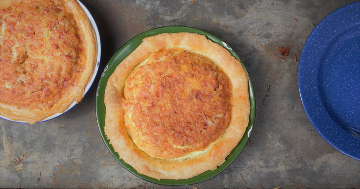 Bacon and Egg Plate Pie | Bush Cooking