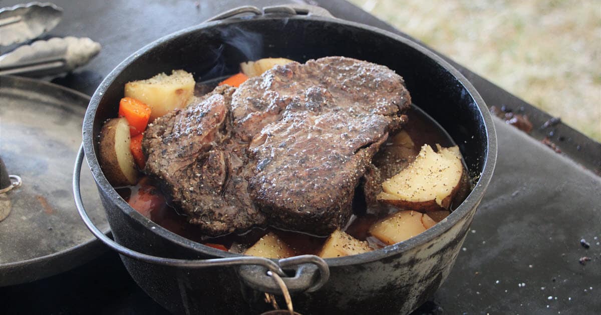 Dutch Oven Pot Roast Recipe » Campfire Foodie