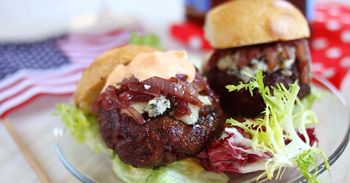 Cabernet Blue Cheese Burger | Bush Cooking