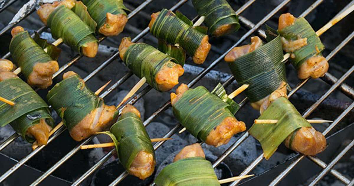 Grilled Pandan Chicken Bites | Bush Cooking