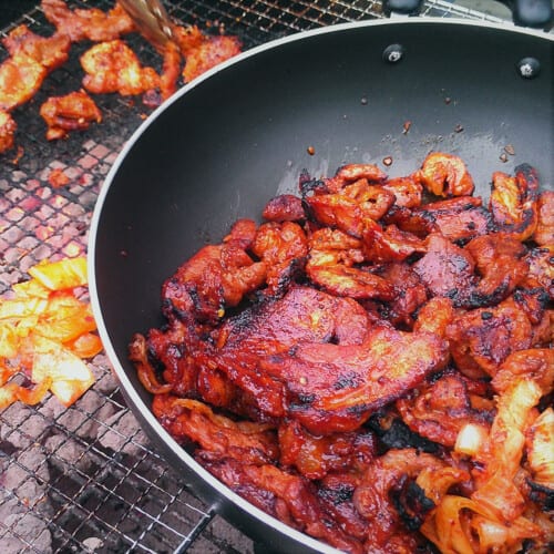 Spicy Korean Pork Bulgogi Bush Cooking