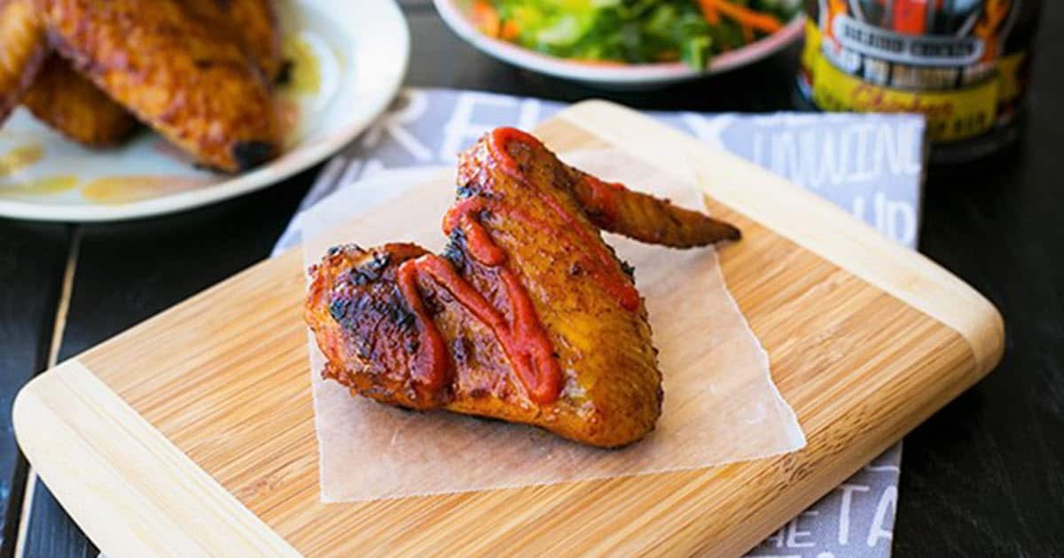 Honey Sriracha Chicken Wings | Bush Cooking